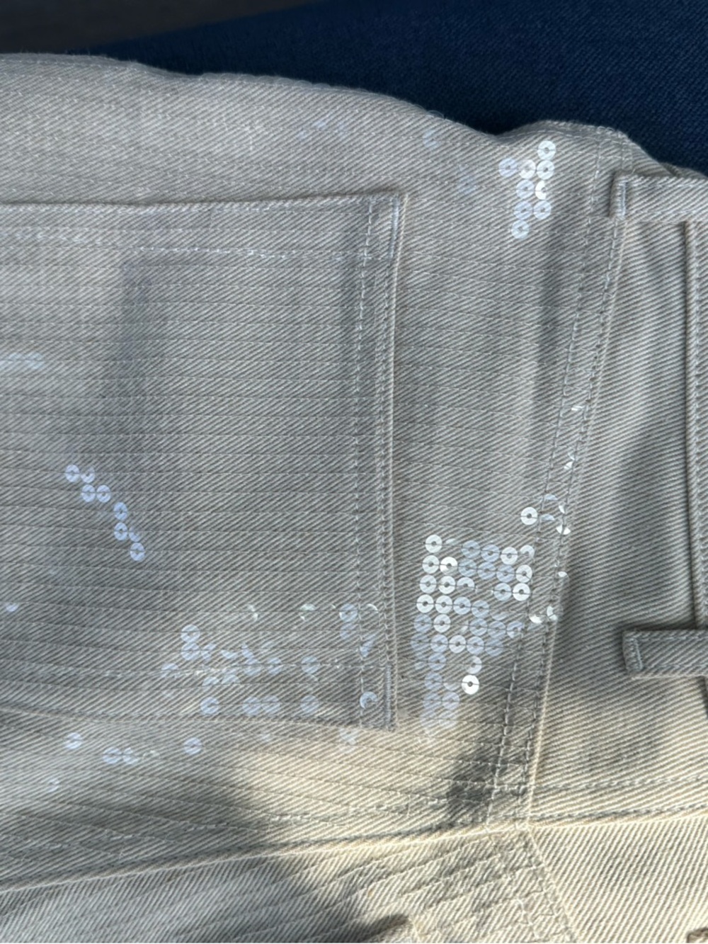 Golden Goose Cream Denim Jacket with Gold-Tone Buttons - Picture 6 of 8